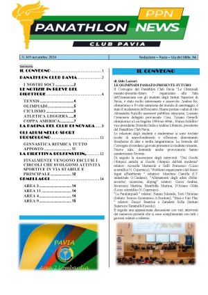 Panathlon International Club Pavia - Notiziario n. 169 Novembre 2024