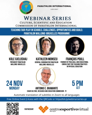 Webinar Series: “Teaching fair play in schools. Challenges, opportunities, and goals: PWB best practices”