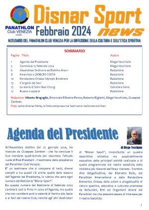 Panathlon International Club Venezia- Notiziario Febbraio 2024
