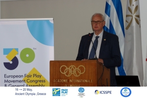 Philippe Housiaux, President of Panathlon Wallonie-Bruxelles  reelected as  President of the European Fair-Play Movement