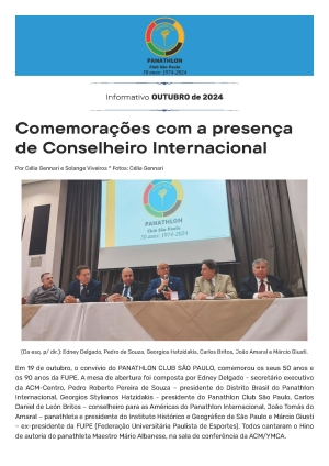 Panathlon Club San Paolo - Boletim Outubro 2024