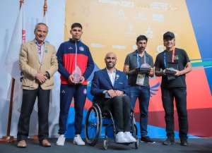 Panathlon Club Santiago, Chili -  Ignacio Sepúlveda a remercié le Panathlon Club Santiago pour le Prix du Fair Play.