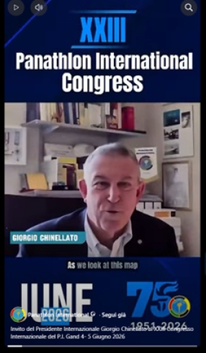 Invitation from International President Giorgio Chinellato to the 23rd International Congress of the P.I., Gdansk, 4–5 June 2026