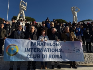Il Panathlon Club Roma presente allo Stadio Olimpico per la partenza del viaggio della torcia