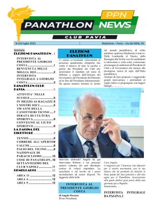 Panathlon International Club Pavia - Notiziario Luglio 2023