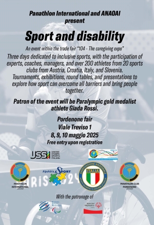 Sport and disability - An event within the “104 - The caregiving expo” Fair of Pordenone
