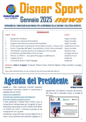 Panathlon Club Venezia- Disnar Sport Gennaio 2025