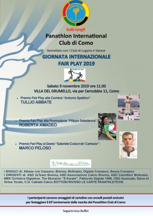 Como - Giornata Internazionale del Fair Play