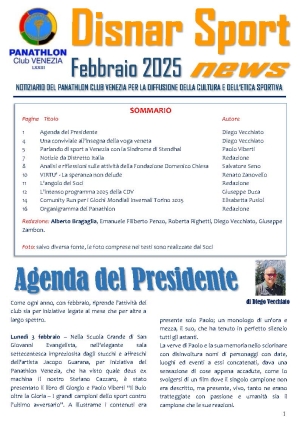 Panathlon Club Venezia- Disnar Sport Febbraio 2025