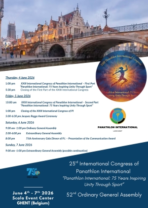 Ghent is preparing to host Panathlon International: four days of values, identity and the future